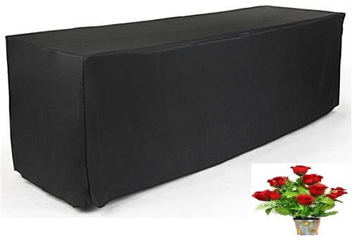 ONLINE WEDDING SUPPLY OWS 6' Tablecloth 6 ft Fitted Rectangle Polyester Table Cloth Tresale Table Cover 30 by 72 inchesTrade Show Booth DJ - 6 ft Black - 1 Pc
