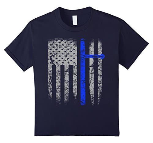 unisex-child Tonfa flag Tshirt 6 Navy