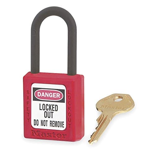 Lockout Padlock, KD, Red, 1-3/4"H