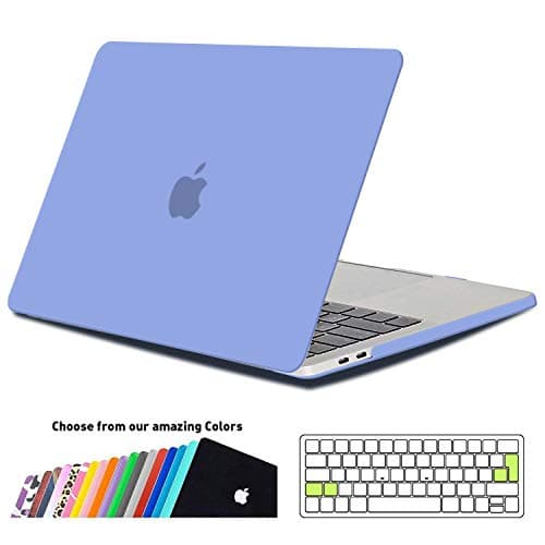 iNeseon Macbook Pro 15 Inch Case 2018/2017/2016, Slim Shell Snap-On Protective Case with Keyboard Cover For Macbook Pro 15 Retina Display with Touch Bar, Touch Id, Model A1990/A1707, Serenity Blue
