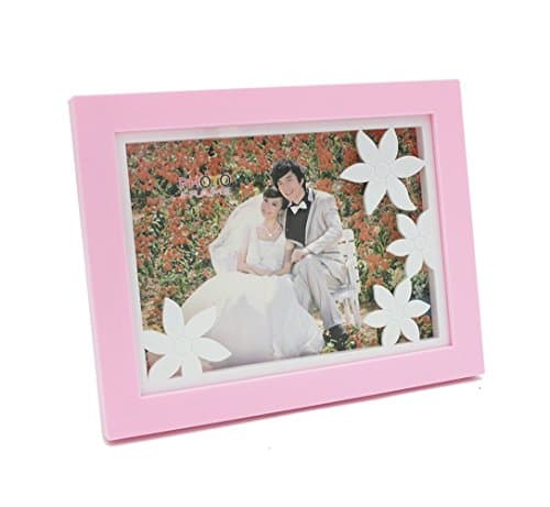 Hotlley LM7475 Embedded florets 7-inch rectangular frame,Can Wall (Pink)