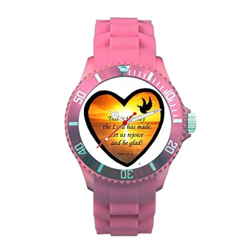 ThirTeen - Psalm 118 24 Plastic Watch Cuff Pink