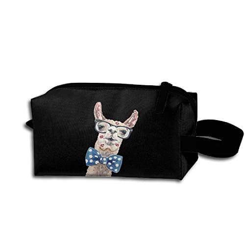 Cosmetic Bag,Cute Alpaca Printed Cosmetic Makeup Pouch Multi-Functional Oxford Pouch Zipper Bag For Women Girl