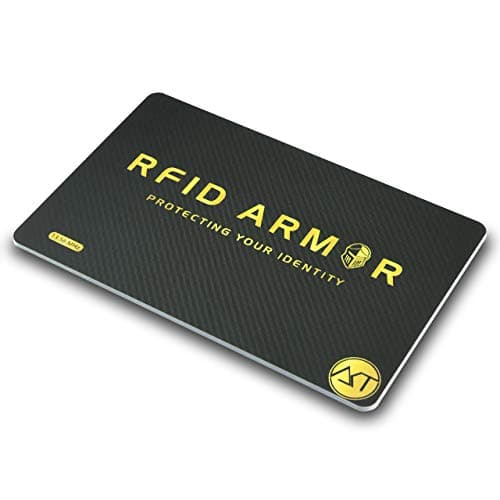 RFID Armor RFID/NFC Blocking Card | Protect Your Credit & Debit Cards | Contactless Card Protection for Any Wallet, Purse & Card Holder | Durable, Thin & Waterproof | 13.56 Advanced Shielding Module