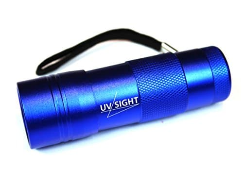 Blacklight UV Flashlight | Blue Case | UV Sight Locate Scorpions, Cat, Dog & Rodent Stains. The Best 12 LED Ultra Violet Flashlight to Find Stains on Carpet, Rugs or Furniture Material