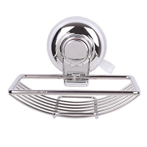 Decity Soap Dish Sponge Holder, Super Powerful Vacuum Suction Cup Soap Saver - for Bathroom & Kitchen - Not Rust Stainless Steel (Soap Dish)