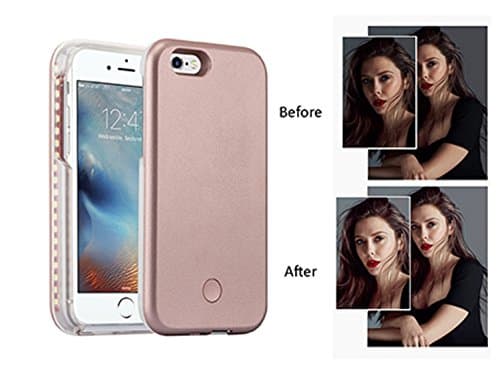 PopSmart Selfie Light iPhone Case 7 Plus,Rose Gold (Rose Gold, iPhone 8 Plus)