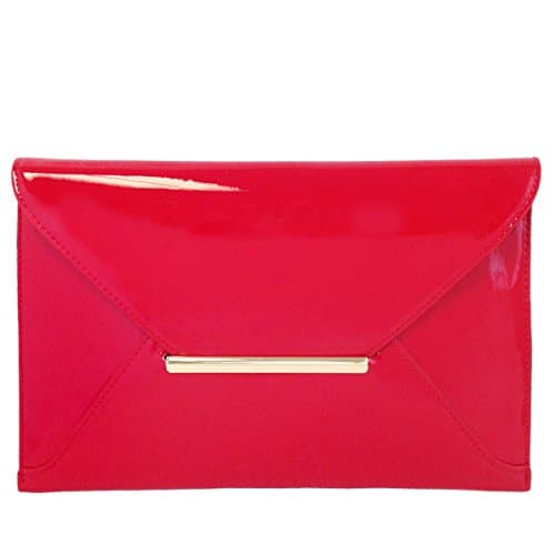 JNBFaux Patent Leather Envelope Candy Clutch Bag