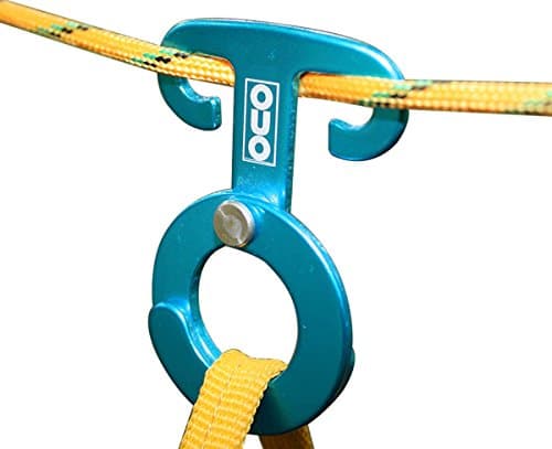 T-Ring Hooks (TM), Paracord Tension Camp Hooks, 2-Pack, by Outdoor Use Only (TM) (blue)