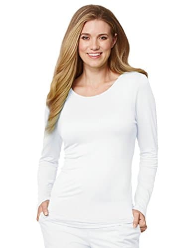 L/S Ultra Soft Tee, White, Medium