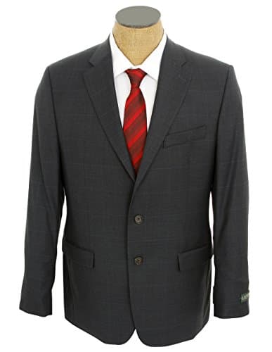 Ralph Lauren Mens 2 Button Dark Navy Blue Windowpane Wool Suit Separate - Size 42L