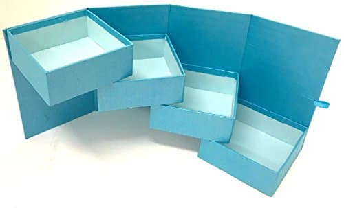 Ameniti, 4 Tier Petite Box Turquoise Empty