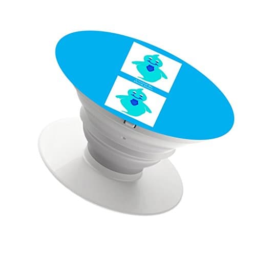 Cell Phone Holder Expanding Stand and Grip Pop Mount Sockets for smartphone and tablet iphone ipad (white)-blue boy ghost