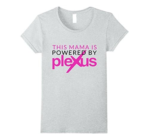 Womens This Mama is Powered by Plexus Tee Small Heather Grey