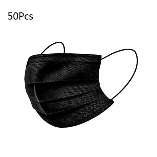 UNWSTYU 50pcs 4 Layer Black Disposable Dental Industry Loop Dust Non-Woven
