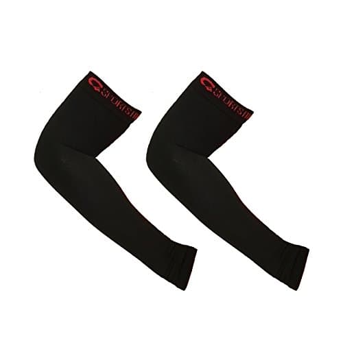 Copper Elbow Compression Sleeve-1 Small PAIR Infused Full Arm Sleeves for Enhanced Circulation &amp; Tendonitis Pain Relief - Increase Performance, Reduces Swelling &amp; Accelerates Recovery