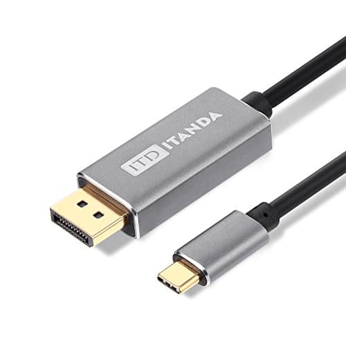 USB C to DisplayPort Cable (6ft/1.8m), ITANDA 4K&amp;60Hz USB 3.1 Type C Male (Thunderbolt 3 Compatible) to DP Male 4K Cable for the 2016 MacBook Pro, 2015 MacBook, ChromeBook Pixel, Samsung S8 S8+ etc