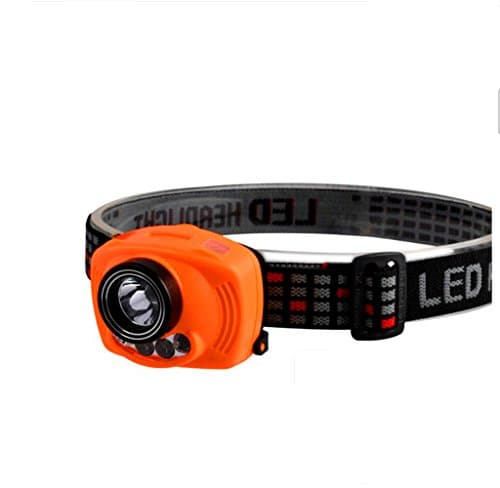 FlashWolves® LED Headlamp Flash Light IR Sensor Control Waterproof Elastic Stretchy Headband headlight sport light 2.4 Ounce 6 Lighting Modes (AAA Battery Not Included)