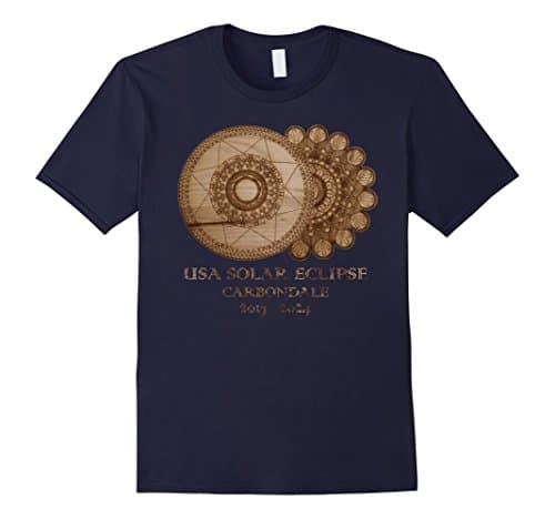 Mens USA Solar Eclipse Carbondale 2017 2024 Unique Gift T shirt Medium Navy