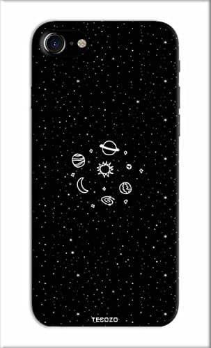 Tecozo Designer Printed Back Cover/Hard Case for iPhone 8 (Galaxy Art Design/Patterns) - Black