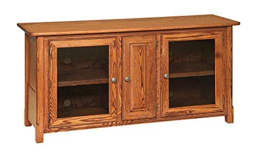 Amish Heirlooms West Lake Solid Maple TV Cabinet, 60" Width x 18" Depth x 29.5" Height, Charcoal Finish