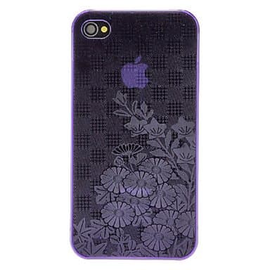 DEVIA Lotus Embossed Ultrathin PC Hard Case for iPhone 4/4S (Optional Colors) ( Color : Red )