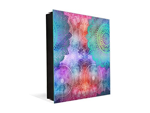 Concept Crystal Wall Mount Key Box together with Decorative Dry Erase Board K12 Vintage mandalas