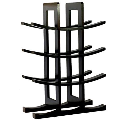Wine Dark Espresso Rack Bottle Bamboo