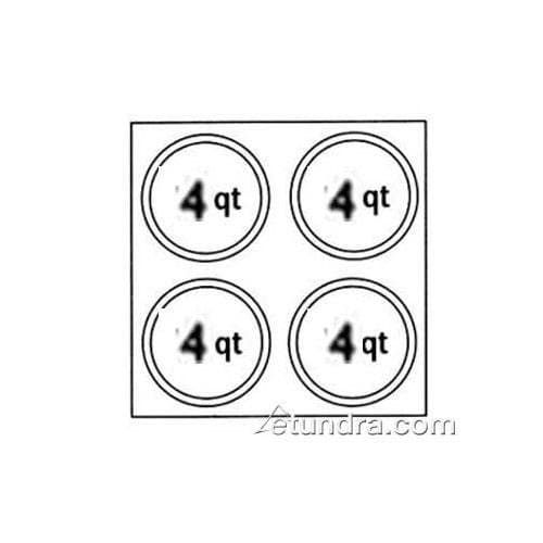 Four Hole Adapter Plate Only for Four 4 Quart Inset