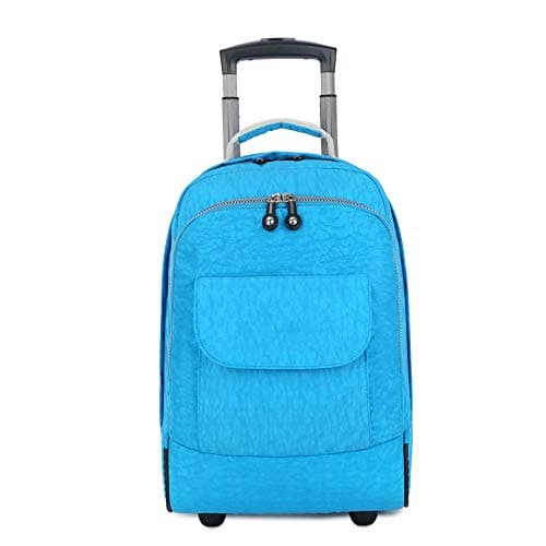 GXING Roller backpack, trolley case study bag climbing stair bag boy girl trolley bag with 2 wheels (color : Blue)