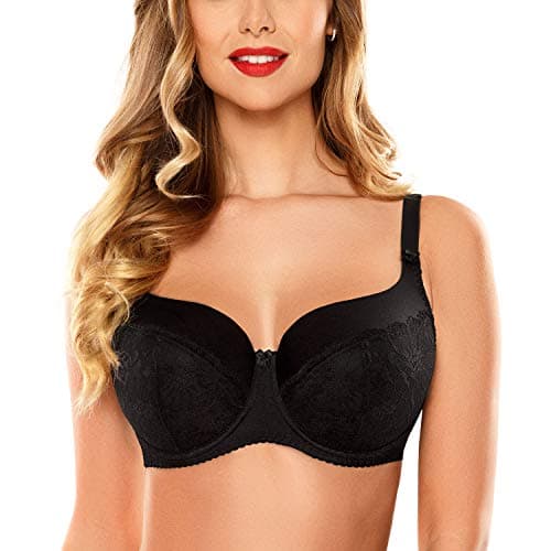 Vivisence Nicole 1001 Underwired Padded Bra Lace Pattern Adjustable Not Removable Straps - Made in EU