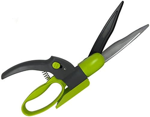 Davaon Pro Swivel Grass Garden Shears - 360 Rotating Multi Angle Hand Shear - Great for Lawn, DeadHeading Thin Stems, Sharp Durable, Gardening Tool