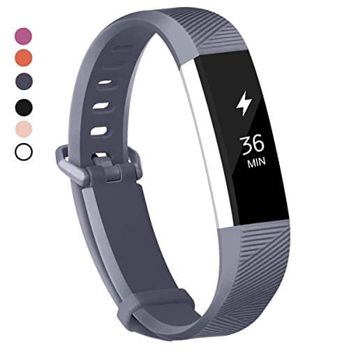 Fitbit Alta Bands,MEITIME Fitbit Alta HR 2017/ Fitbit Alta Replacement Bands small/large for Fitbit Alta wristbands smart watch (Gray, Small)
