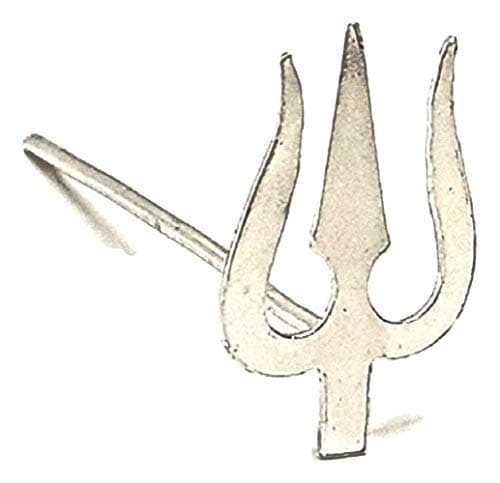 Sterling Silver Long Pronged Speciality Trishul Trident Stud Long 21mm 18g (1mm) Fishtail Prong 925 Silver Specialised