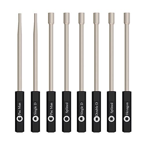 8 PCS Carburetor Adjustment Tool Hexagon Hex Socket 7/21-Teeth Splined Screwdriver Set ALI88 Black