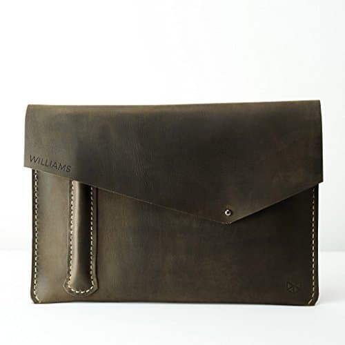 Green iPad Pro 10.5" 12.9" Leather Case with Apple Pencil Holder, Leather Folio, Leather Portfolio. Free Fast Shipping // DRAFTSMAN 4