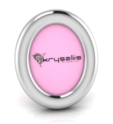 Krysaliis Sterling Silver Classic Oval Frame -  Pink Stand