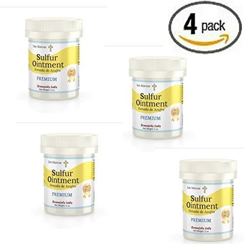 4 Pack Sulfur Ointment – . Go All Natural. No Peg Zero Polyethylene Glycol) by San Marcos