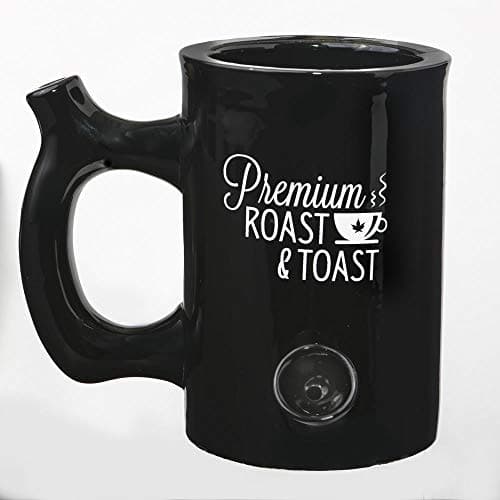 Premium Roast And Toast Ceramic Black Mug