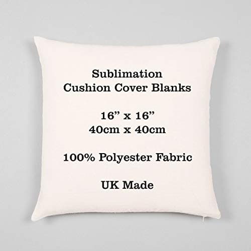 Hope Textiles 16" x 16" Sublimation Polyester Cushion Cover Blank - White