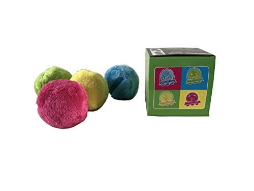 Ball Robotic Cleaner, Microfiber Mop Ball, Automatic Vacuum Cleaner Cute Roll Ball Creative Automatic Rolling Furball Floor Cleaner Mini Sweeping Robot Pet Dogs Funny Toys