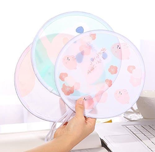 UChic 3Pcs Japanese Style Foldable Beautiful Pattern Round Handheld Folding Fans Great Wedding Decoration, Birthdays…