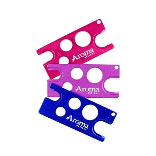 Metal Essential Oil Pop Topper Tool (3-Pack: Deep Blue, Lavender, & Pink) For Removing Roller Balls and Caps on Most Essential Oil Bottles - Easily Remove Reducers, Caps, and Roller Balls