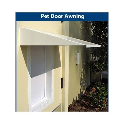 PlexiDor Performance Pet Doors Universal Pet Door Awning, White by PlexiDor Performance Pet Doors