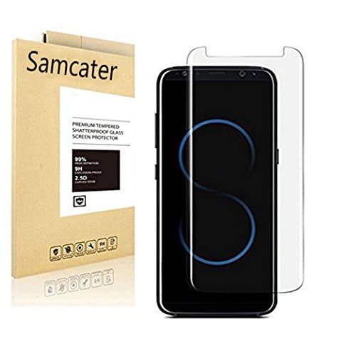 Samcater Samsung Galaxy S8 Plus Screen Protector, Half ScreenTempered Glass Screen Protector [Case Friendly] [Anti-Scratch][Anti-Fingerprint][Bubble Free] for Samsung Galaxy S8 Plus
