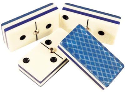 Domino Double Six Blue Bee Card Back - Deluxe Case