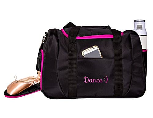 Horizon Dance 1064 Smiley Medium-Large Dance Duffel Bag with Shoe Compartment