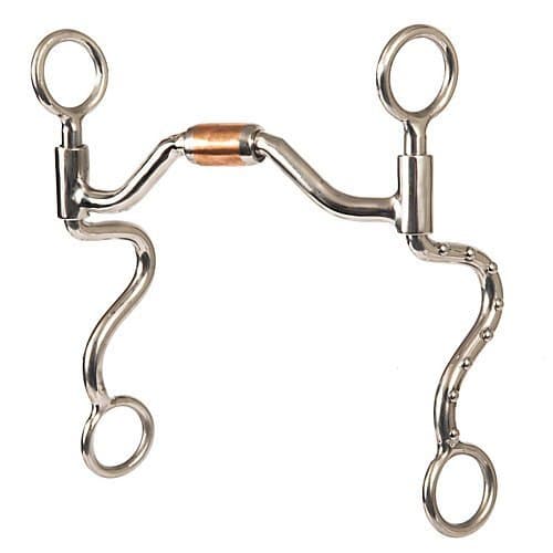 Western SS Med Arch Roller Hinged Futurity Bit
