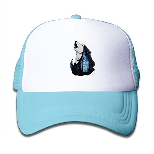 HEHE TAN Pp Wolf Tree Trucker Children's Mesh Hat Cap