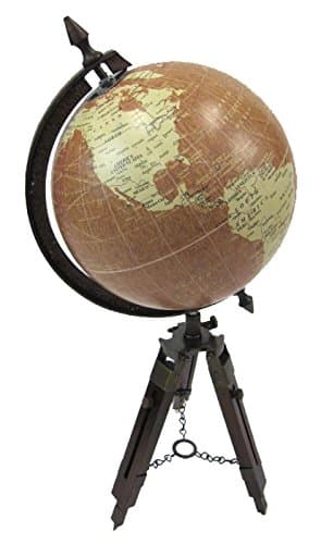 1949 French Desktop Globe with Stand